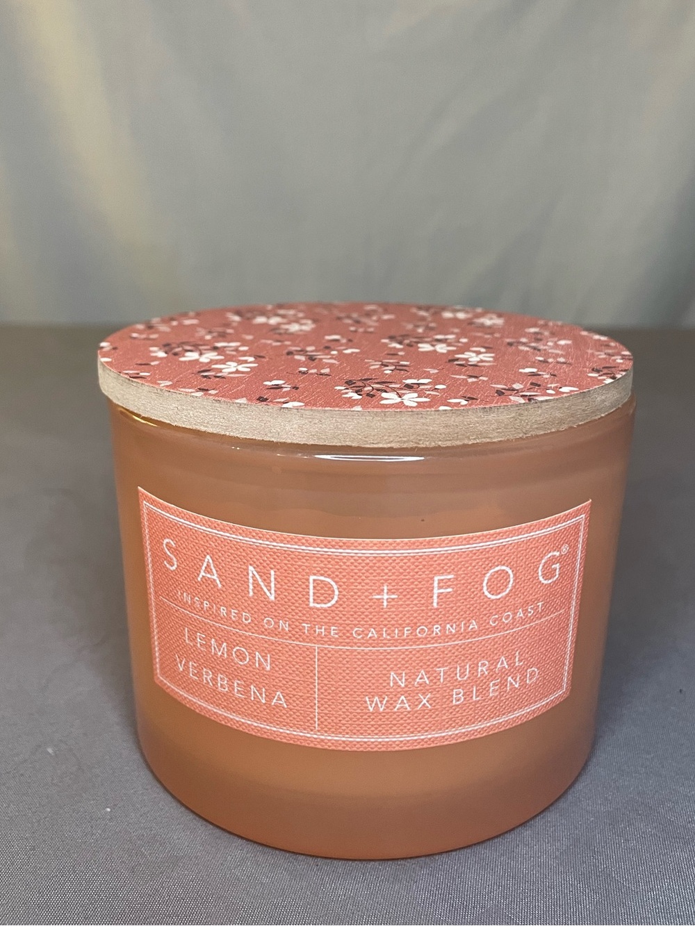 SAND + FOG Lemon Verbena Jar Candle - Coral